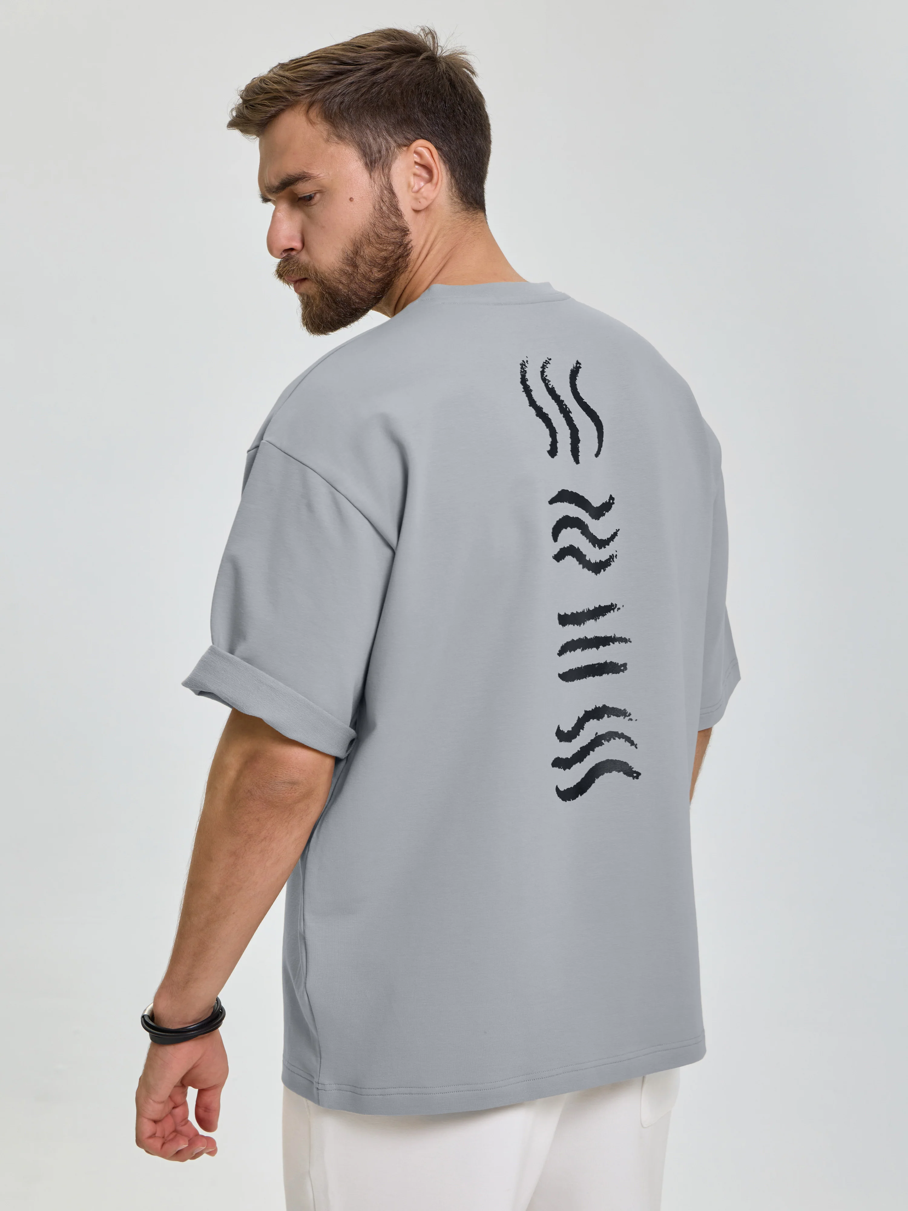 Футболка премиум серо-голубая Пятый Элемент